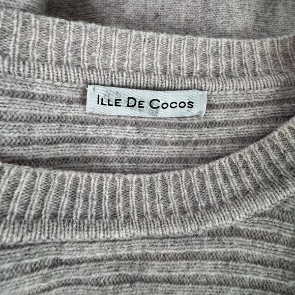 Ille De Cocos Stone Lightweight Sweater Merino Wool Size Small - Picture 4 of 8